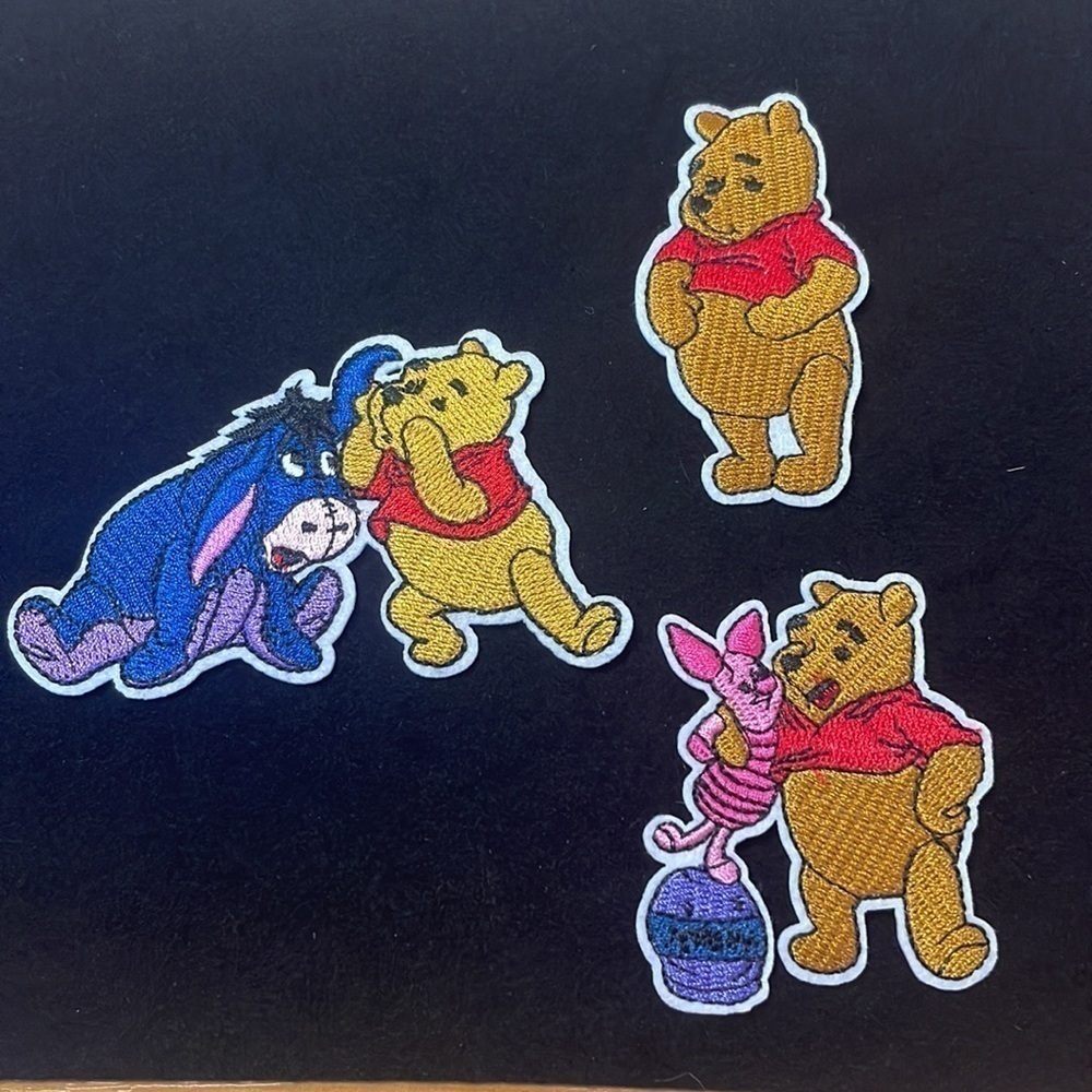 3 Winnie The Pooh Iron on Patches